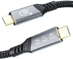 EUDOBEL 2 m USB-C Thunderbolt 4 kabelis, 240 W, 40 Gb/s, 8K, E-W0307
