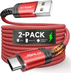 JSAUX USB-A&ndash;USB-C įkrovimo laidų rinkinys, 1 m ir 2 m, 25 W, 2 vnt., CC0011