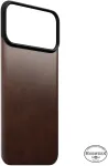 Dėklas Nomad Magnetinė odinė nugarėlė, sendintos rudos spalvos (Horween), MagSafe - iPhone 18 Pro Max/17 Pro Max