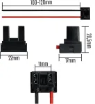 L&p Car Design H7 lemputės lizdas su laidu, kampuotas, Px26d