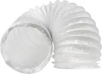 16 cm / 160 mm - 1 m ilgio balto pvc dulkių surinkimo vamzdis - vakuuminis vamzdis - lanksti vakuuminė žarna - idealiai tinka &scaron;iltnamio palapinėms, auginimo dėžėms, &scaron;iltnamiams, namų ventiliacijos plastikui - spyruoklinio plieno vielos žarna