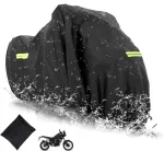 Motociklo tentas laukui, motociklo uždangalas, neper&scaron;lampamas, atsparus uv spinduliams 420d oxford motociklo tentas naudojimui lauke, motociklo garažo tentas su fiksavimo kilpomis (265 x 105 x 133 cm)