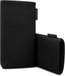 Adore June Classic Recycled Juodas telefono dėklas, suderinamas su Xperia 10 V 2024, modernūs tvarūs R-pes audiniai, pagamintas Europoje