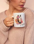 Puodelis + pagalvė su arkliu spalvingas boho arklys + bet koks vardas