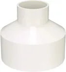 Ventiliatorius Sourcing map pvc movos patefonas patefono vamzdžio adapterio jungtis vamzdžio jungtis 110 mm x 50 mm