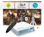 Ne&scaron;iojamas projektorius Ezcast J4a 2024: mobilus projektorius su android, baterija ir garsiakalbiu kelionėms. Įkraunamas 1080p dlp projektorius. Suderinamas su hdmi, usb, iphone ir ne&scaron;iojamaisiais kompiuteriais