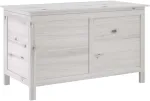 Sodo daiktadėžė, balta, 99x49,5x58,5cm, eglės medienos masyvas
