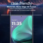 Teenrpov Ekrano apsauga, skirta Motorola Moto Edge 60 Fusion, grūdintas stiklas, 2 vnt., 9h kietumo grūdinto stiklo plėvelė, atspari įbrėžimams, be burbuliukų, grūdinto stiklo ekrano apsauga