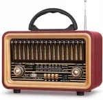 Retro radijas m fm sw su akumuliatoriumi bluetooth garsiakalbis vintage