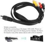 Din 5 kontaktų į 4 Rca moteri&scaron;kas audio kabelis, 1.5m