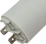 Lumonic paleidimo kondensatorius 416.10.25 A [su ki&scaron;tuku 6,3 x 0,8 mm] | variklio kondensatorius 20&micro;f 400v 40 x 70 mm I kondensatorius izoliuotame plastikiniame korpuse