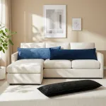 Pagalvėlės užvalkalas HOUTEN Jūrinė mėlyna 40 x 145 cm Flanelė