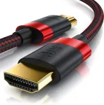 8k hdmi kabelis 2.1-4 m - 8k @ 60hz 4k @ 120hz Dsc - Hdtv 7680 x 4320 - Uhd Ii - Hdmi 2.1 2.0a 2.0b - 3d - didelės spartos hdmi kabelis su ethernet - raudonas
