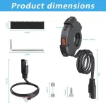 Usb c lizdas 12 v motociklo įkroviklis 48 w qc3.0 usb-a ir pd type-c, greitas mobiliojo telefono įkrovimas, atsparus vandeniui, su jungikliu, skirtas 12 v/24 v kemperių automobilių valčių triračių motociklų lizdo įkrovikliui
