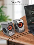 Kompiuterio kolonėlės Orow Mini Kompiuterio Garsiakalbiai, 12w, Usb, Sidabriniai