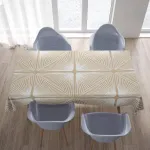 Le Jardin du Lin virtuvės dekoratyvinė staltiesė su atsitiktiniu ra&scaron;tu 140 x 200 cm - sukurta ir pagaminta Turkijoje