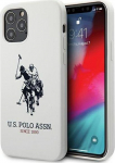 Dėklas Us Polo Assn US Polo USHCP12LSLHRWH Apple iPhone 12 Pro Max 6.7" baltos spalvos Silikono kolekcija