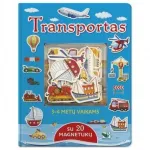 KNYGA Transportas. Su 20 magnetukų. 3-4 metų vaikams