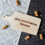 Pjaustymo lentelė su rankena bei Jūsų pasirinktu tekstu (30cm)