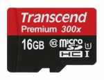 Atminties kortelė TRANSCEND 16GB Micro SDHC 10 klasės UHS-I kortelė