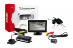 Amio Parkavimo pagalbos sistema TFT01 4,3" su HD-307-IR kamera, 4 balti jutikliai 22 mm