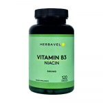 Herbavel Maisto papildas Vitaminas B3 (niacinas) 500 mg, 120 kapsulių