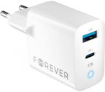 TelForceone Forever TC-06-45AC GaN PD QC įkroviklis 1x USB-C 1x USB 45W baltas