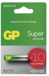 GP Super Alkaline batteries 24A LR03 (AAA, microplug) 1,5V 10 pcs
