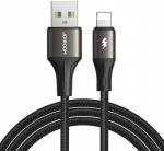 USB laidas į Lightning Joyroom SA25-AL3 / 3A / 1.2 m (juodas)