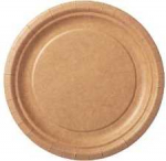 Multi Popierinė lėk&scaron;tė, apvali, &Oslash;18 cm, dengtas kraft popierius, SC mažmeninė pakuotė, ruda, 12 pak. x 20 vnt./dėžutėje