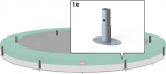 Berg Champion InGround - Single leg 17cm