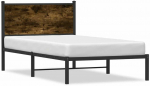 Lova Lovos rėmas be čiužinio, dūminio ąžuolo, 107x203cm, metalas