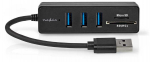 Nedis USB-Hub USB-A Stecker 3x USB A Buchse - 5-Port port(s), USB 3.2 Gen 1, Stromversorgung &uuml;ber USB, 5 Gbps, SD & MicroSD
