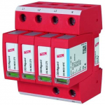 Desitek DEHN DG M TT 275 FM, Gnybtas, 230&ndash;400 V, 50&ndash;60 Hz, 20000 A, Raudonas, Termoplastinis