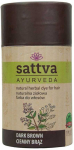 Augaliniai tamsiai rudi plaukų dažai Dark Brown, Sattva Ayurveda, 150g