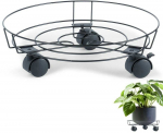 Metalinis gėlių vazono stovas ant ratukų, 31,5 cm