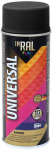 Aerozoliniai universalūs dažai INRAL UNIVERSAL juodi RAL9011 matiniai 400 ml.