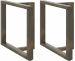 Valgomojo stalo kojelės, T formos, 2 vnt., juodos, 100x35x(72-73) cm, plienas