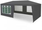 MultiGarden Komercinė sodo paviljono palapinė 3x6 m 6 sienų pilka