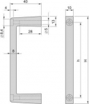 SCHROFF SCHROFF MultipacPRO Priekinė rankena, vientisa, plotis 10 mm, 5 HU