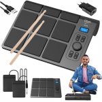 V-TONE ED9 ne&scaron;iojamasis baterijomis valdomas elektroninių būgnų komplektas