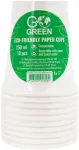 Jetworld Gogreen Go Žalios ekologi&scaron;kos stiklinės 250 ml 10 vnt. baltos
