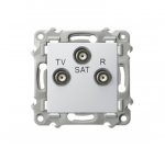 Ospel GPA-ZS/m/00 SZAFIR RTV-SAT terminalo lizdas, baltas GPA-ZS/m/00