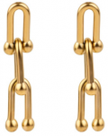 Marc Malone Nuostabūs paauksuoti kabantys auskarai &bdquo;Ivy Gold Earrings MCE250180G&ldquo;