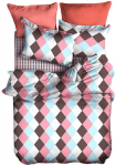DecoKing Patalynės komplektas BASIC GEO 135x200 + 80x80 cm