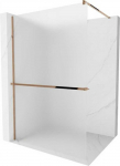 Walk-in du&scaron;o sienelė Mexen Kioto+ su lentynėle, Rose Gold/matinis stiklas, 80 x 200 cm