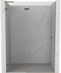 Du&scaron;o durys Mexen Lunar L, kairė, 140 cm, transparent/brushed copper