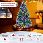 Bonideco Select Dirbtinė LED eglė 125x215cm., žalios/baltos spalvos