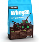 SportLife Whey80 Mint &scaron;okoladas + Stevia i&scaron;rūgų baltymų milteliai, 600 g