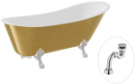 Vonia Besco Olaya Glam 160, Gold+Chrome, su sifonu Klik-klak Chrome